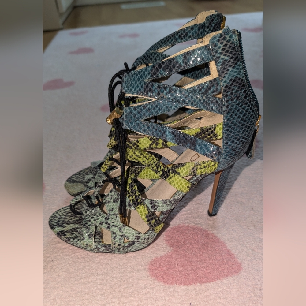 Stylish Multi-Color Strappy Heels